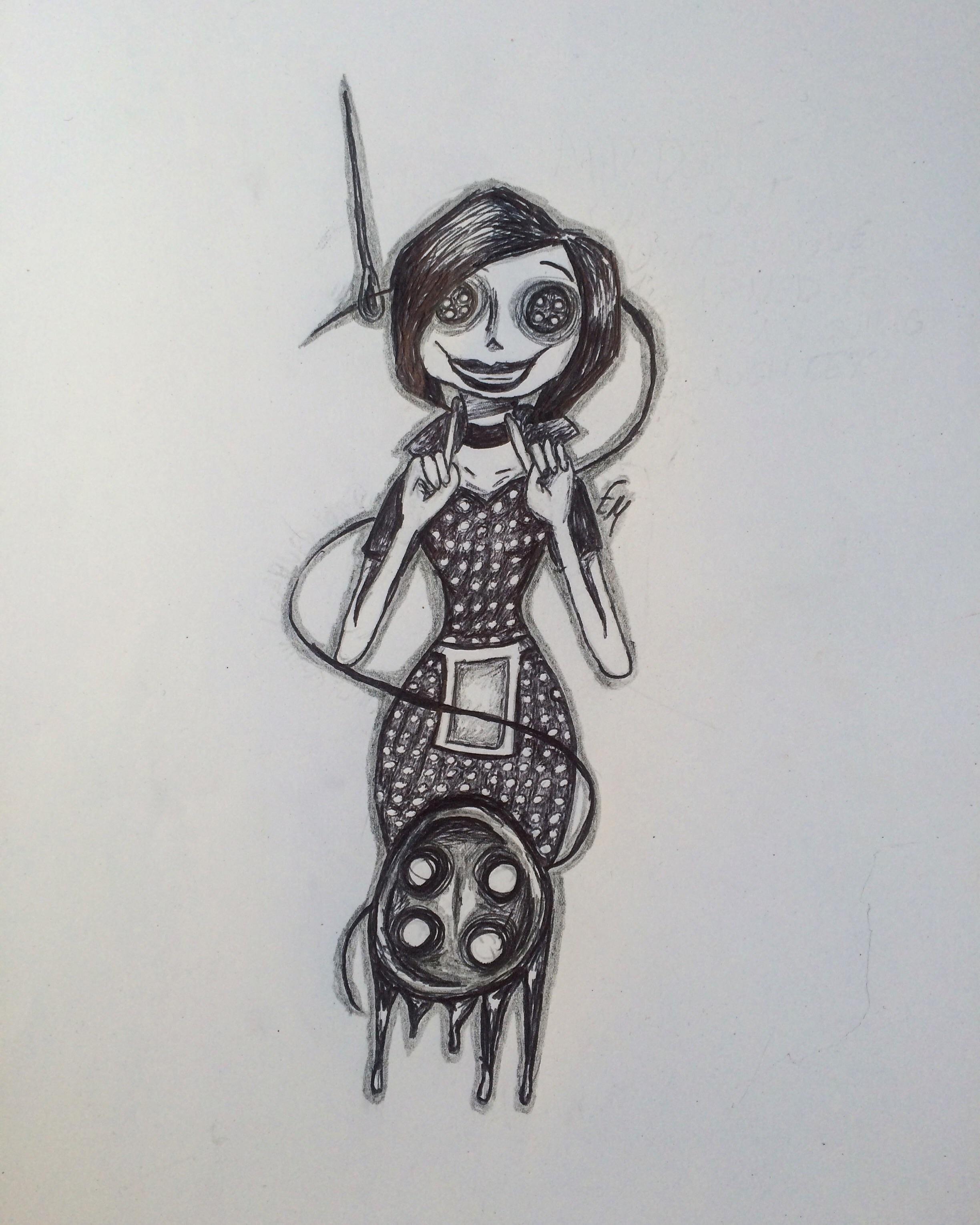 Coraline Sketch By Sharkie19 Coraline Drawing Coraline Doll Coraline Porn Sex Picture
