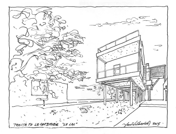 724x552 zaha hadid and daniel libeskind vie to put their stamp on le - Corbusier Drawings