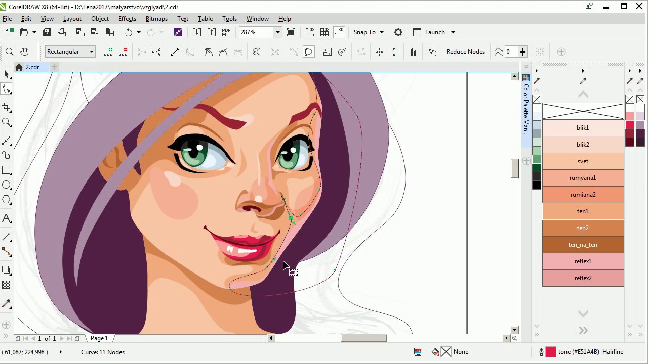 corel draw croquis