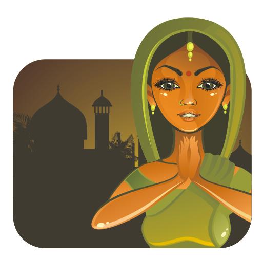 513x500 Drawing An Indian Girl In Vector Step - Corel Draw Drawings