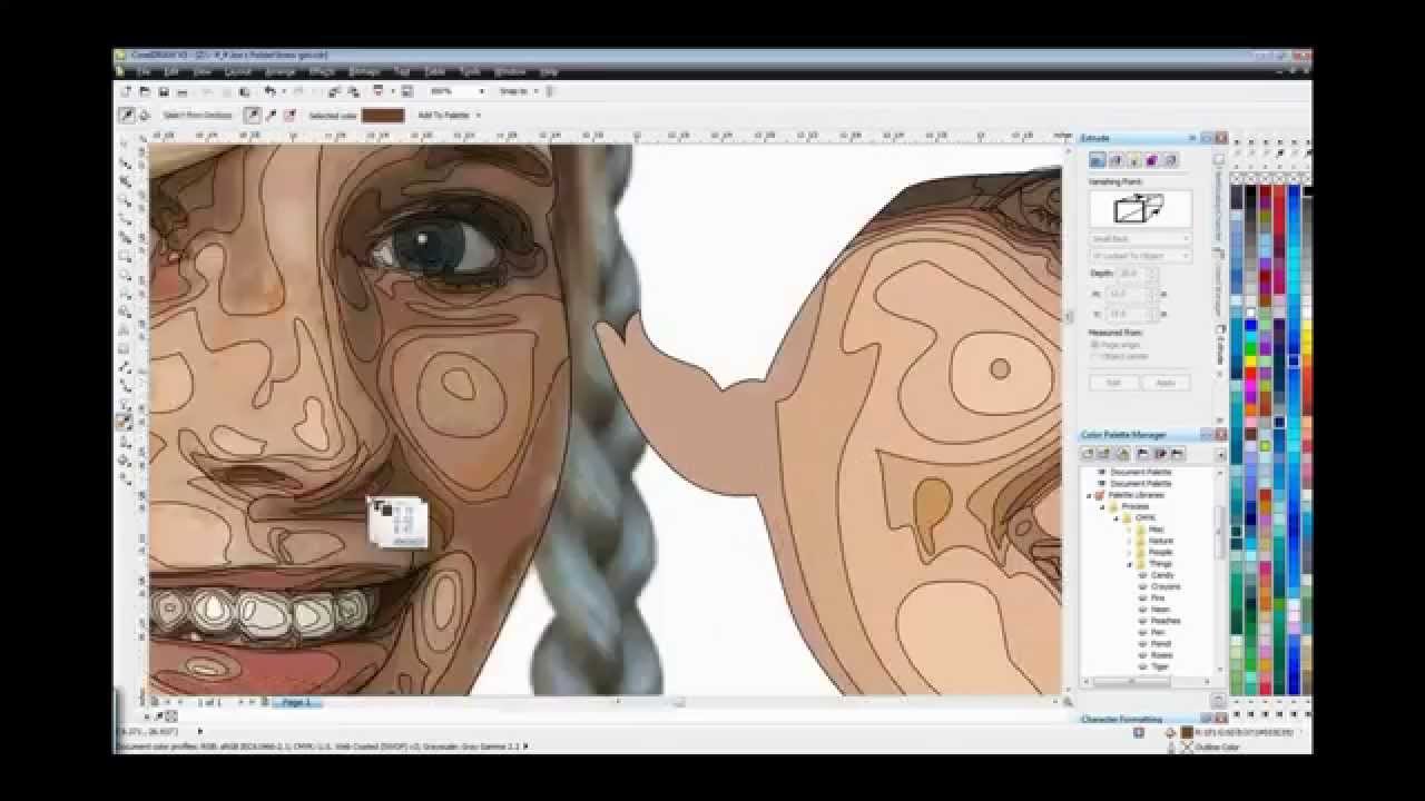 1280x720 Speed Drawing Video In Graphics Suite - Corel Draw Drawings