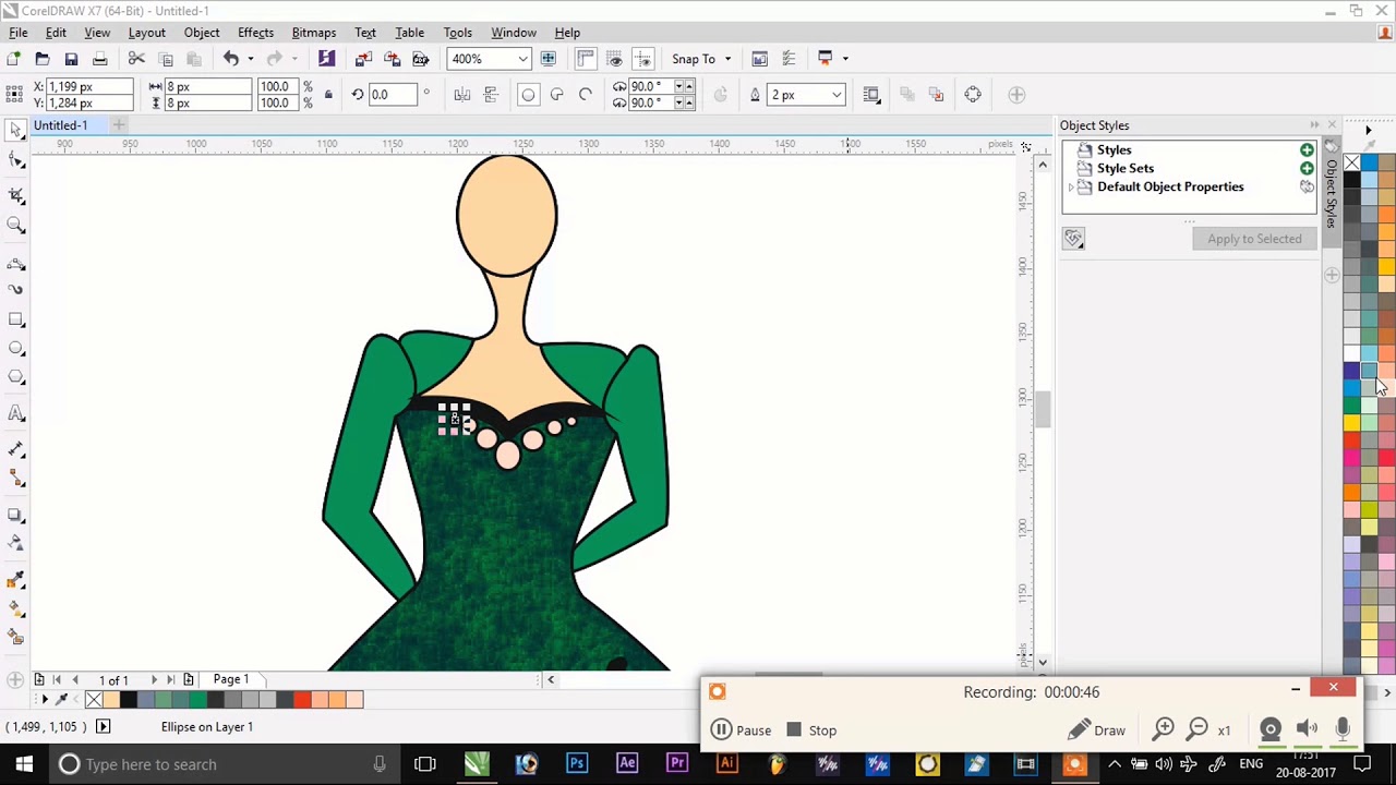 1280x720 How To Make A Dress In Corel Draw - Corel Drawing