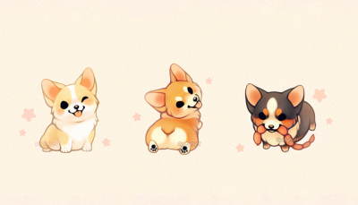400x229 corgi art tumblr - Corgi Drawing
