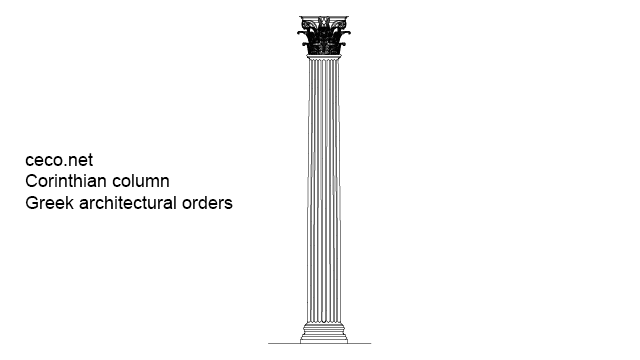 640x360 Autocad Drawing Corinthian Columns Classical Greek Architectural Dwg - Corinthian Column Drawing