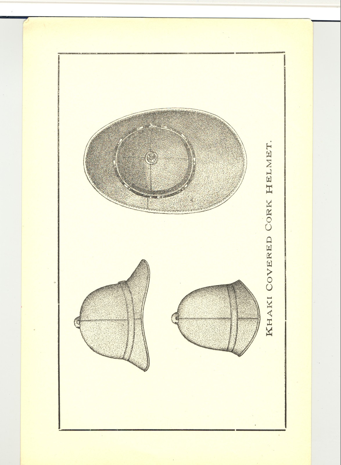 1174x1600 drawing of khaki covered cork helmet u s national archives - Cork Drawing