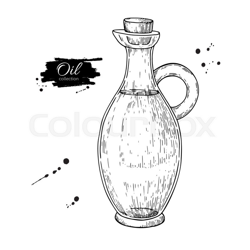 800x800 oil bottle drawing vector glass stock vector colourbox - Cork Drawing