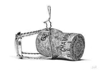 350x242 artfido buy art online canard duchene champagne cork pen - Cork Drawing