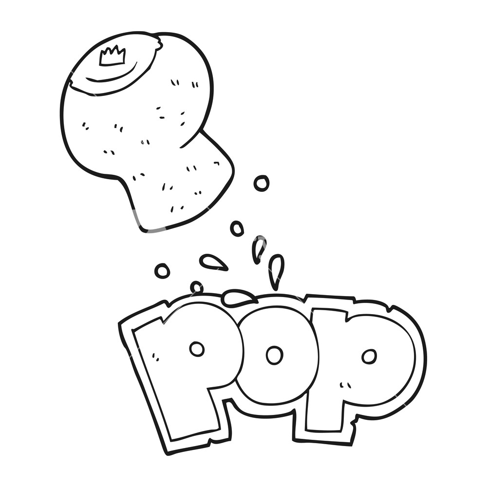 1000x1000 freehand drawn black and white cartoon champagne cork popping - Cork Drawing