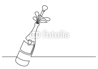400x283 one line drawing of isolated vector object - Cork Drawing