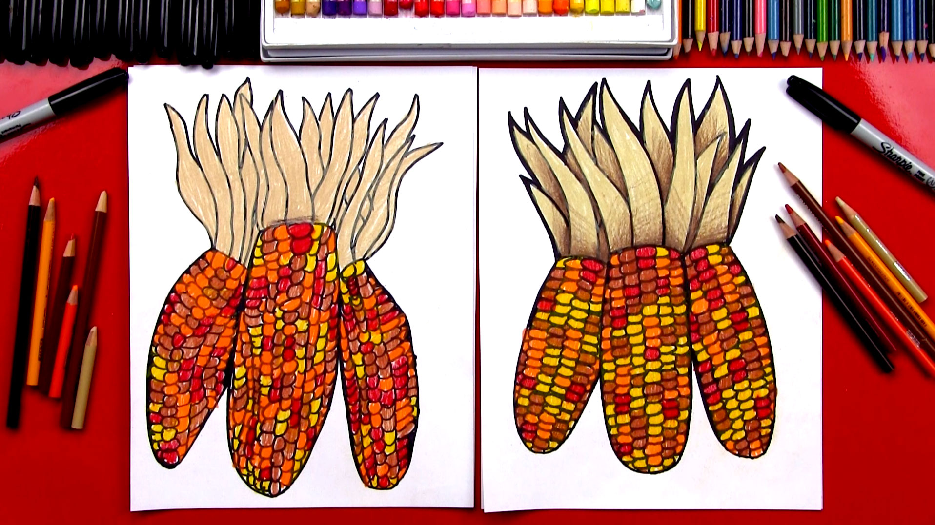 1916x1077 How To Draw Indian Corn - Corn Images Drawings