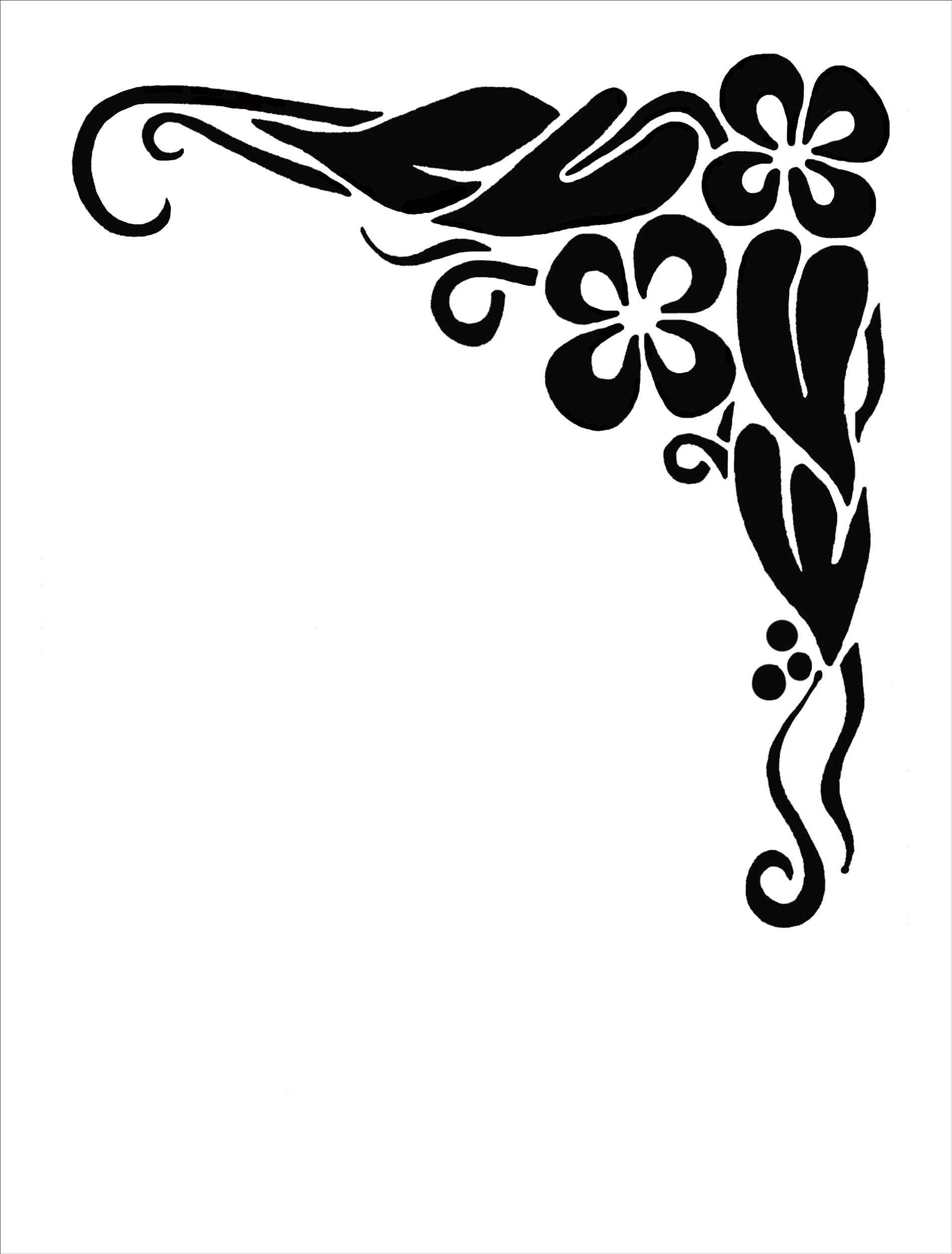 Free Free 294 Svg Corner Flower Border Design Drawing SVG PNG EPS DXF File