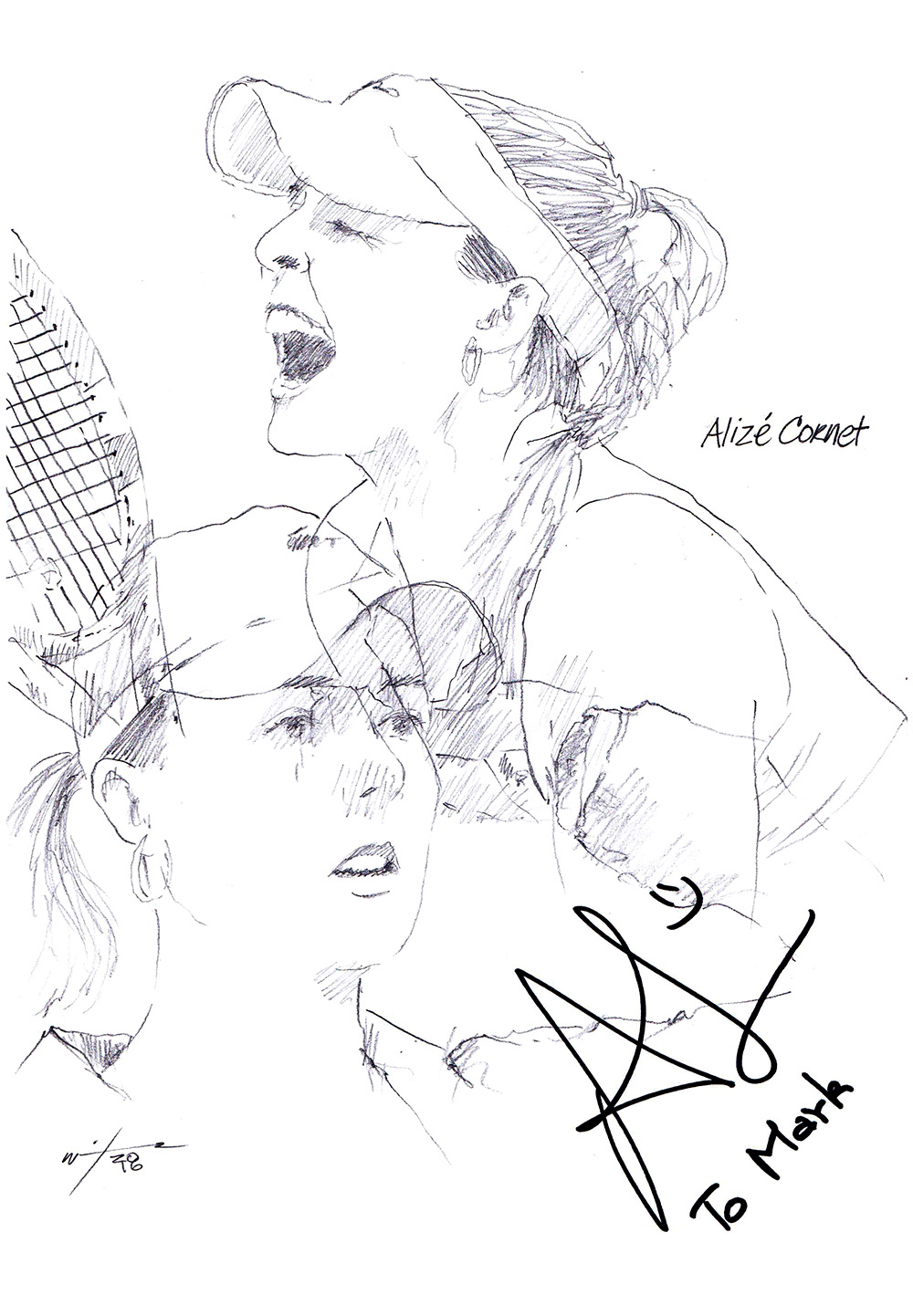 1000x1442 Drawing Alize Cornet - Cornet Drawing