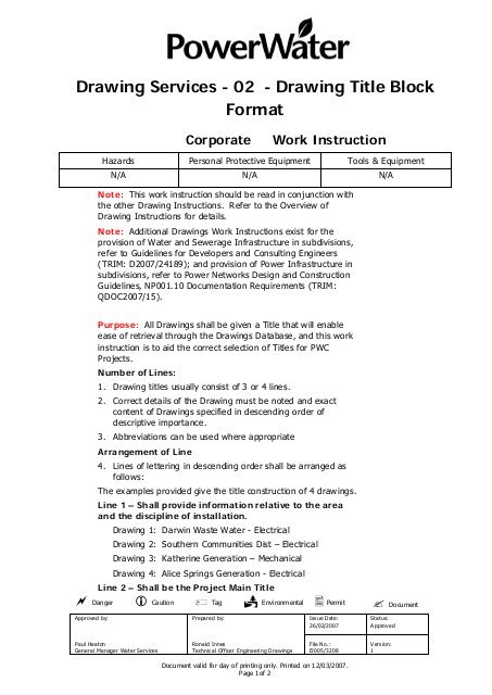453x640 drawing title block format - Corporation Drawing