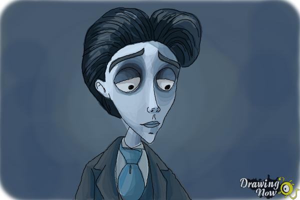 600x400 how to draw victor van dort from corpse bride - Corpse Bride Drawing