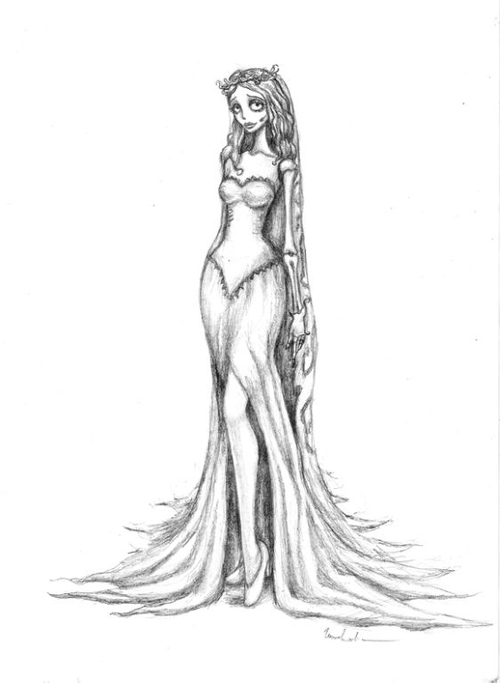 500x683 image about art - Corpse Bride Drawing