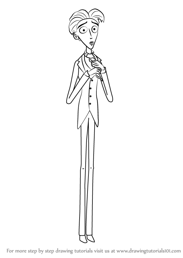 598x844 learn how to draw victor van dort from corpse bride - Corpse Bride Drawing