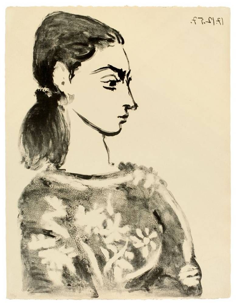 780x997 Pablo Picasso - Corsage Drawing