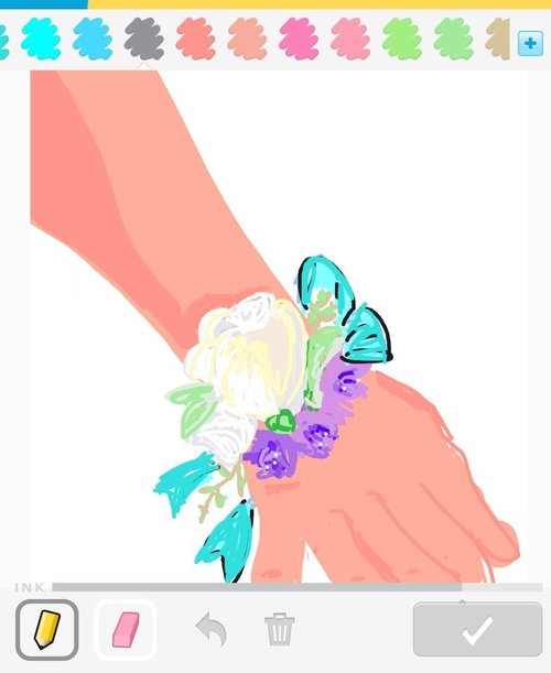 500x611 Corsage Drawings - Corsage Drawing
