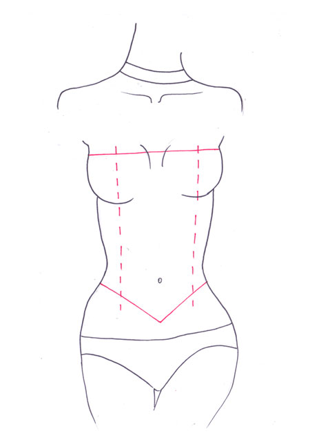 450x637 how to draw a corset i draw fashion - Corset Drawing