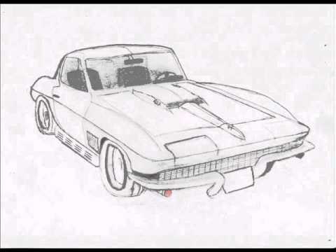 480x360 chevrolet corvette drawing - Corvette Stingray Drawing