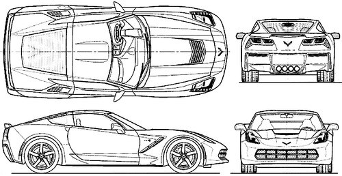 Шевроле корвет чертеж