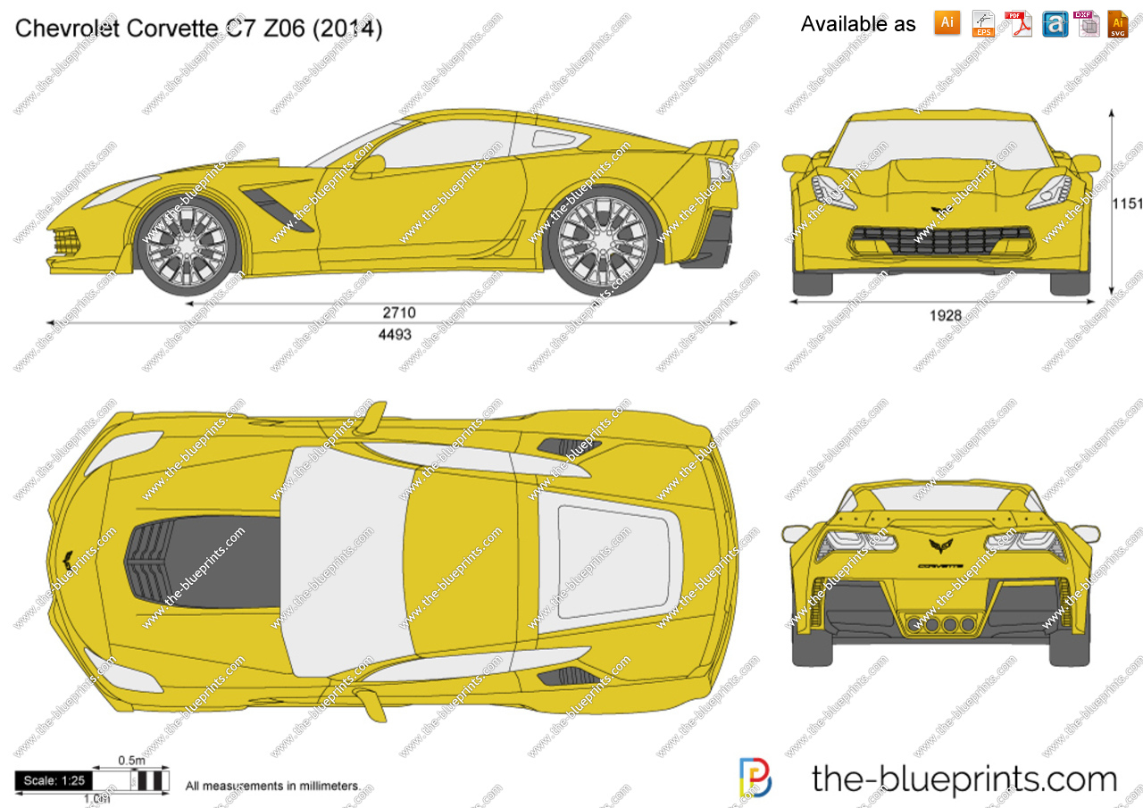1280x905 Chevrolet Corvette Vector Drawing - Corvette Z06 Drawing
