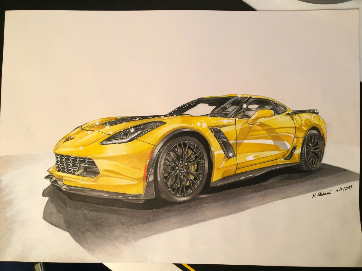 1200x900 Chevrolet Corvette - Corvette Z06 Drawing