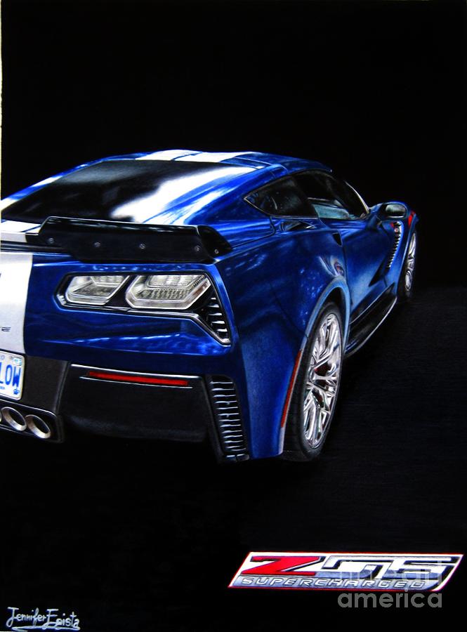 665x900 Corvette Drawing - Corvette Z06 Drawing