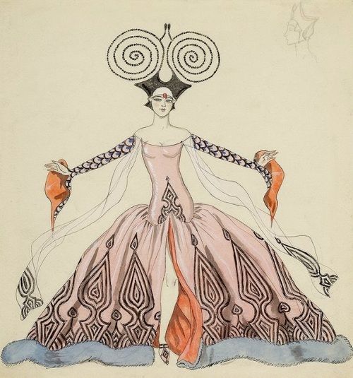 500x535 costume drawing georges barbier illustrators art deco - Costume Drawing