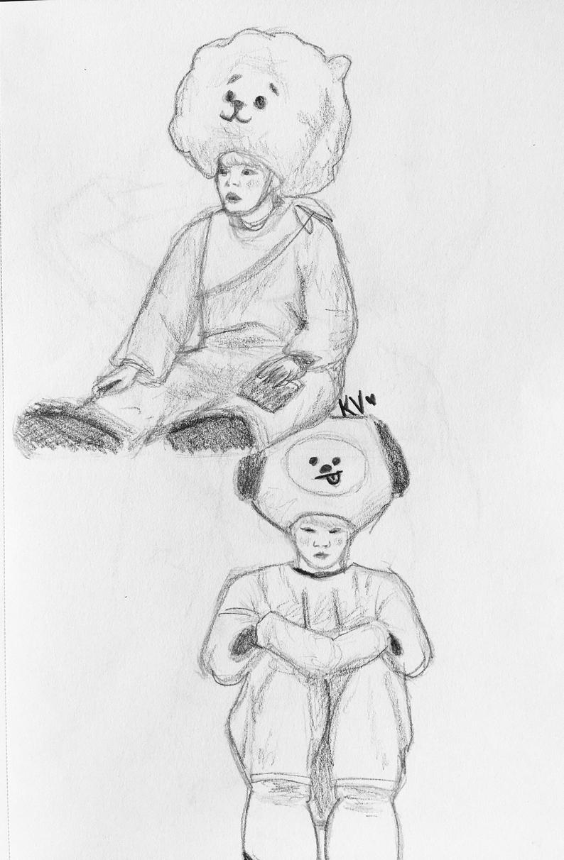 794x1212 bts yoongi costume drawing etsy - Costume Drawing