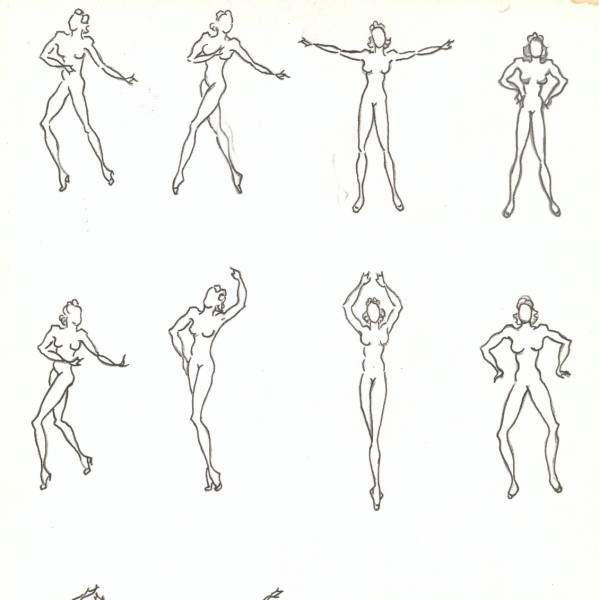 599x600 Drawing Template Poses For Free Download - Costume Drawing Template