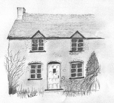 399x359 Drawing - Cottage Drawing