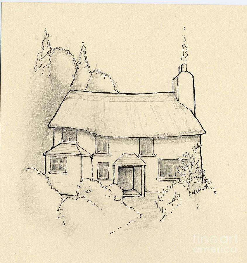 845x900 Cottage Drawing - Cottage Drawing