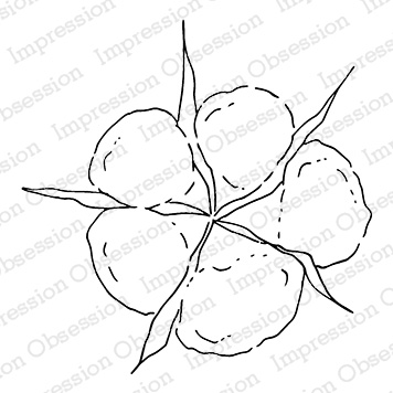 356x356 Impression Obsession Rubber Stamps Cotton Boll - Cotton Boll Drawing