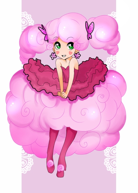460x640 Cotton Candy Girl - Cotton Candy Drawing