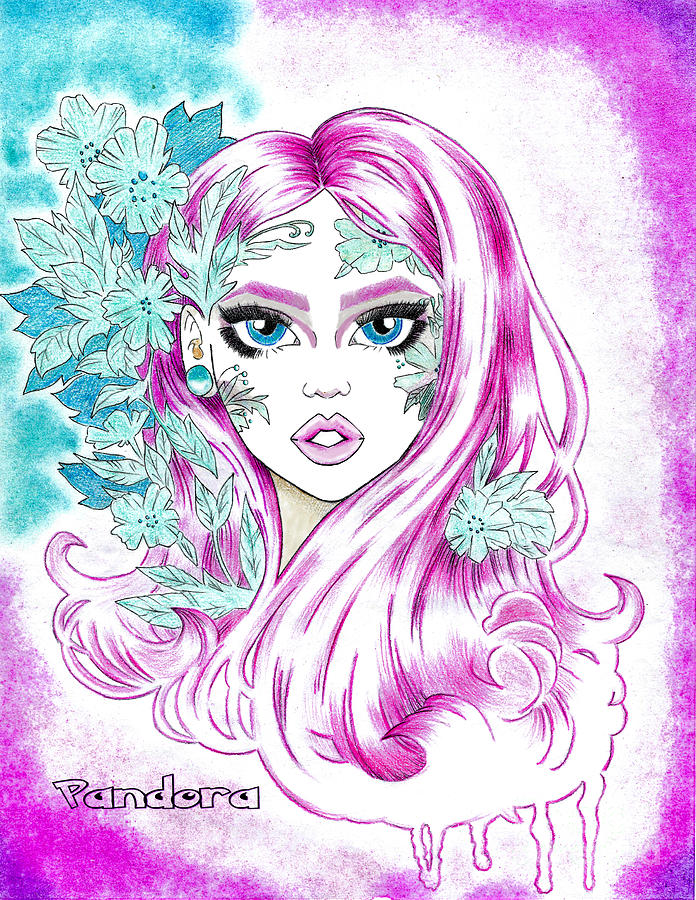 696x900 Cotton Candy Lady Drawing - Cotton Candy Drawing