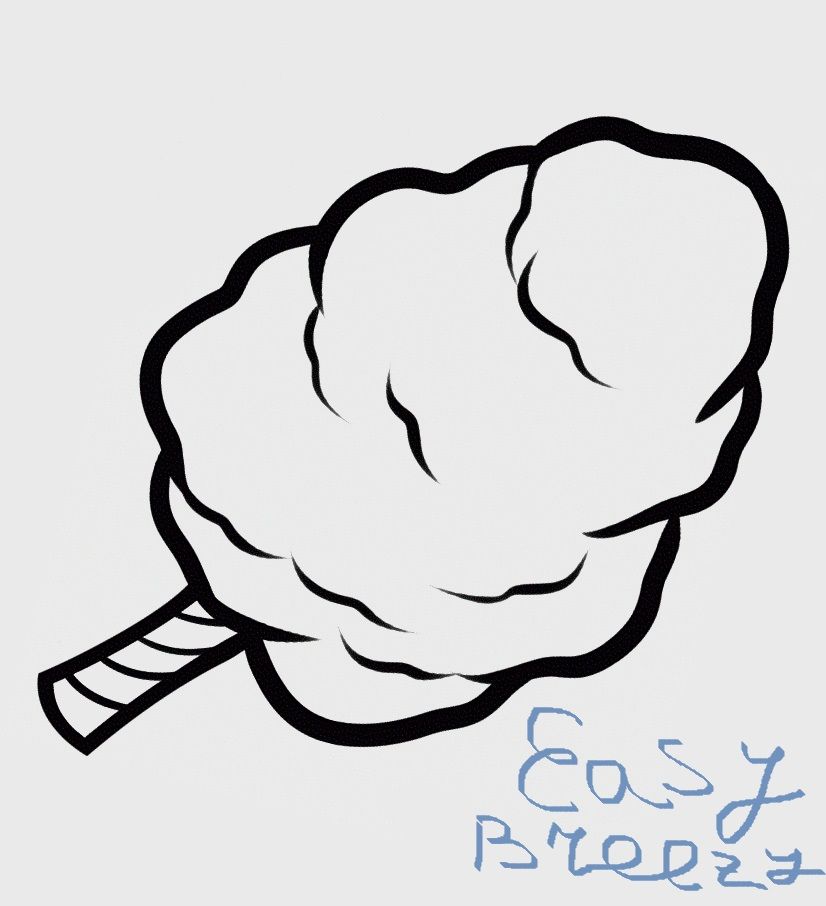 826x906 Drawing Delicius Sugar Cotton Candy - Cotton Candy Drawing