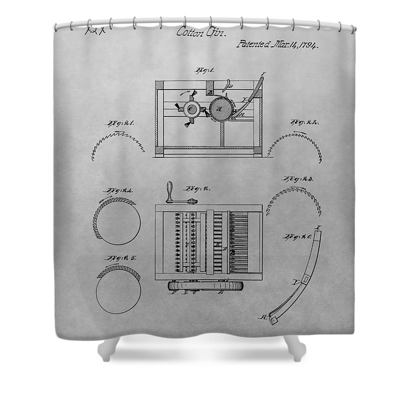 800x800 eli whitney cotton gin patent drawing shower curtain for sale - Cotton Gin Drawing