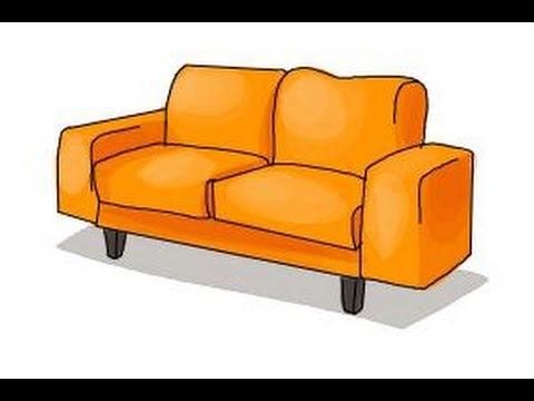 480x360 How To Draw A Sofa - Couch Drawing