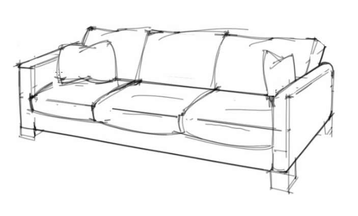 703x425 Id Render How To Draw A Sofa That Looks Comfortable Learn - Couch Drawing