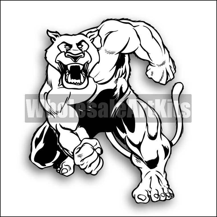 761x761 cougar drawing fun pics images - Cougar Line Drawing