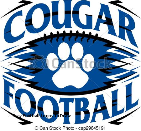 450x420 Easy Football Logos To Draw Cougar Paw Drawing - Cougar Paw Drawing
