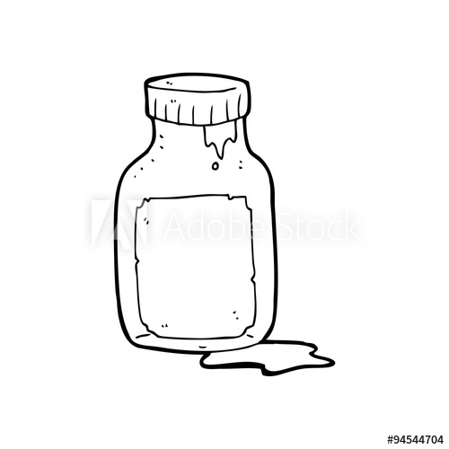 500x500 line drawing cartoon cough medicine - Cough Drawing