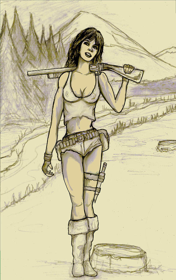 566x900 country girl drawing - Country Girl Drawings
