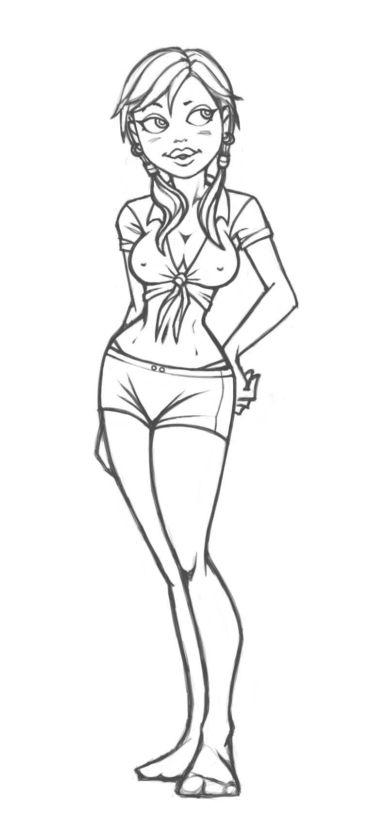 763x1729 country girl - Country Girl Drawings