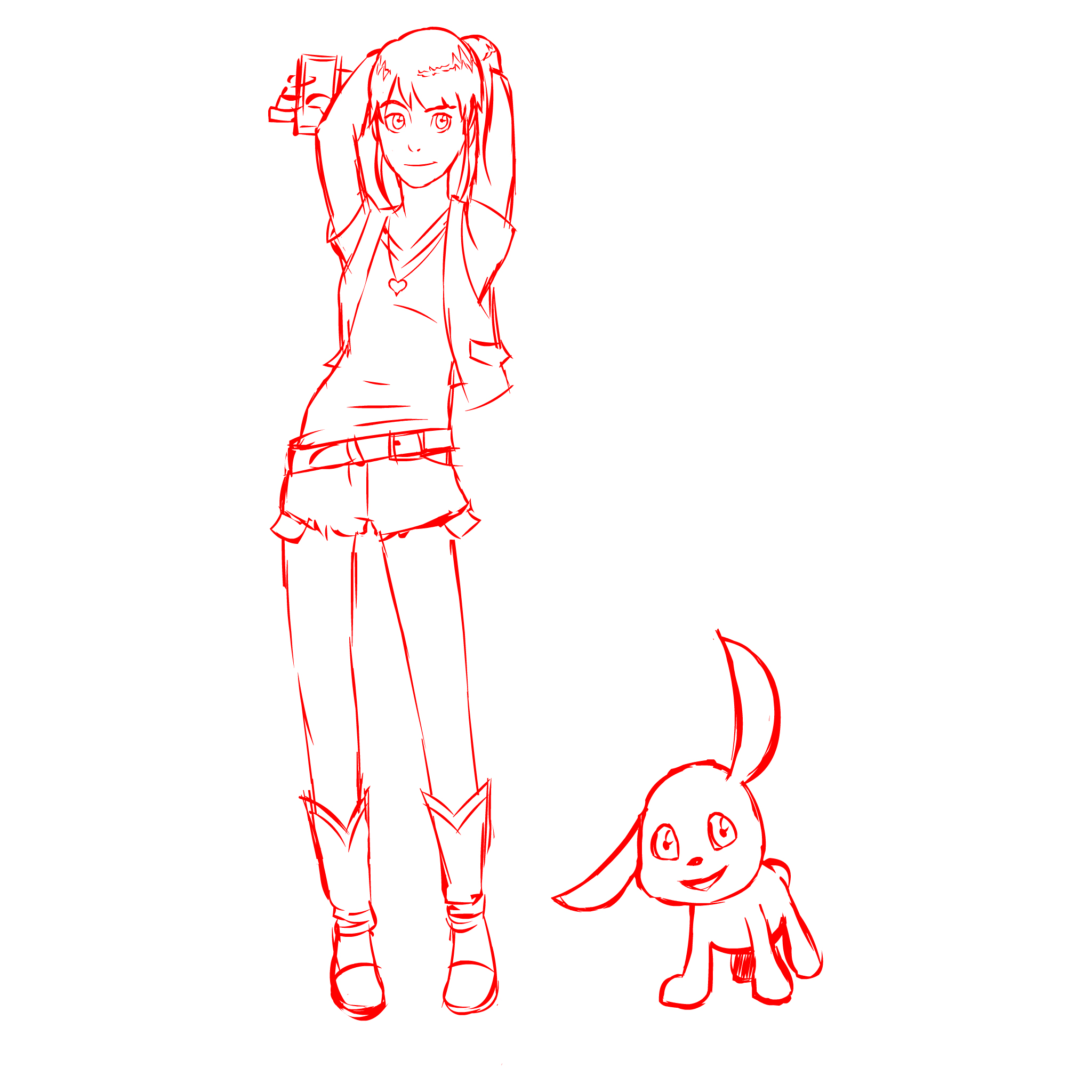 2048x2048 Sketches - Country Girl Drawings