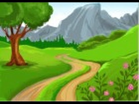 480x360 How To Draw Countryside Hills - Countryside Drawing