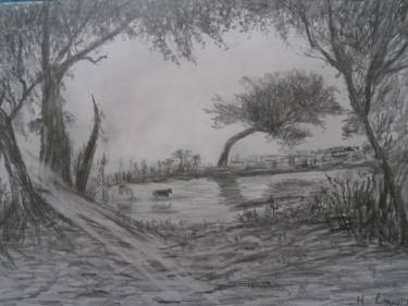 375x281 The Countryside Drawing - Countryside Drawing