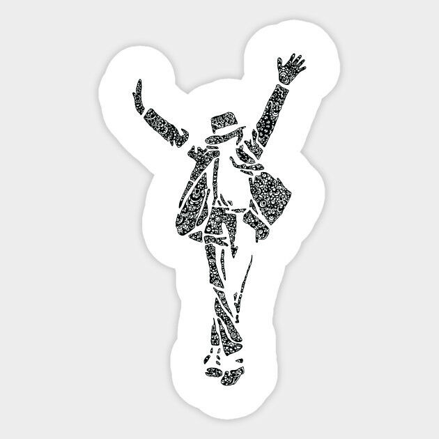 630x630 Michael Jackson Dance Draw Art Sketch Vinyl Decal Sticker - Couple Dancing Drawing