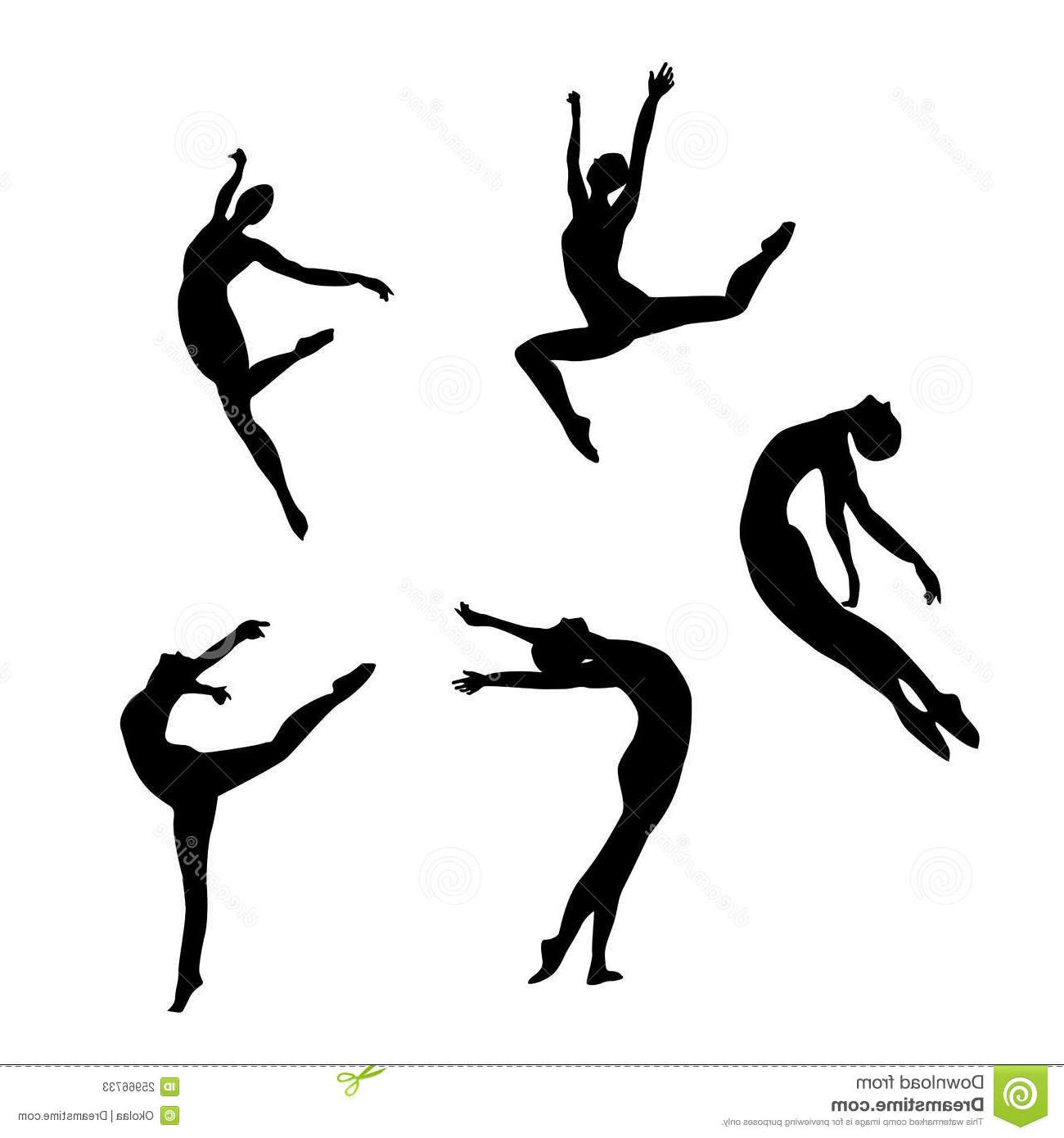 1300x1390 top dancer jumping silhouette five black silhouettes dancing drawing - Couple Dancing Drawing